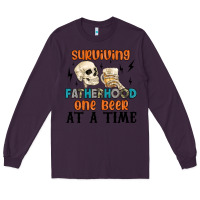 Plum surviving fatherhood one beer at a time Long Sleeve Tee - MaliasSmallBusiness