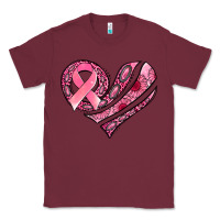 Burgundy breast cancer awareness heart Classic Tee - Jasminsmagicworld