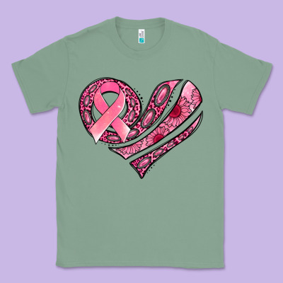 Breast Cancer Awareness Heart Classic Tee Designed By Jasminsmagicworld