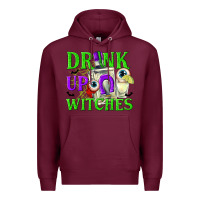 Burgundy Drink Up Witches Premium Hoodie - texasbilliewilder
