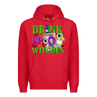 Red Drink Up Witches Premium Hoodie - texasbilliewilder