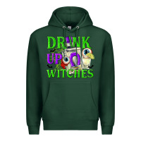 Sports Green Drink Up Witches Premium Hoodie - texasbilliewilder