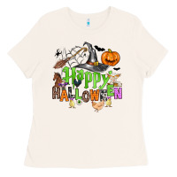 Bone happy halloween farm animals Ladies Tee - Zillion Design Studio