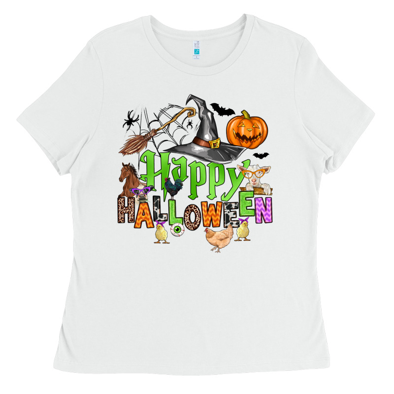 Happy Halloween Farm Animals Ladies Tee by Zillion Design Studio | Teevron
