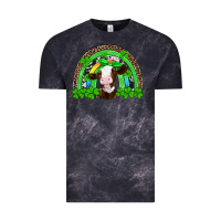Cloud Black st patricks cow rainbow Vintage Tee - Artiststas