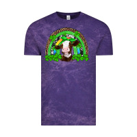 Cloud Purple st patricks cow rainbow Vintage Tee - Artiststas