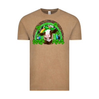 Vintage Coffee st patricks cow rainbow Vintage Tee - Artiststas
