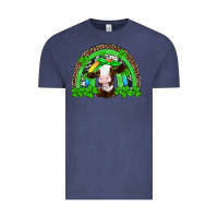 Vintage Denim st patricks cow rainbow Vintage Tee - Artiststas