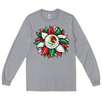 Heather Grey Christmas sunflower Mexican flag Long Sleeve Tee - JahusDesignShop