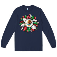 Navy Christmas sunflower Mexican flag Long Sleeve Tee - JahusDesignShop