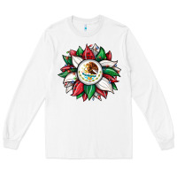 White Christmas sunflower Mexican flag Long Sleeve Tee - JahusDesignShop