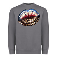 Storm American lips leopard Heavyweight Sweatshirt - NancyCooperArtShop