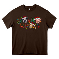Chocolate Brown hohoho farm animals Heavy Core Tee - RanaPortraitStore