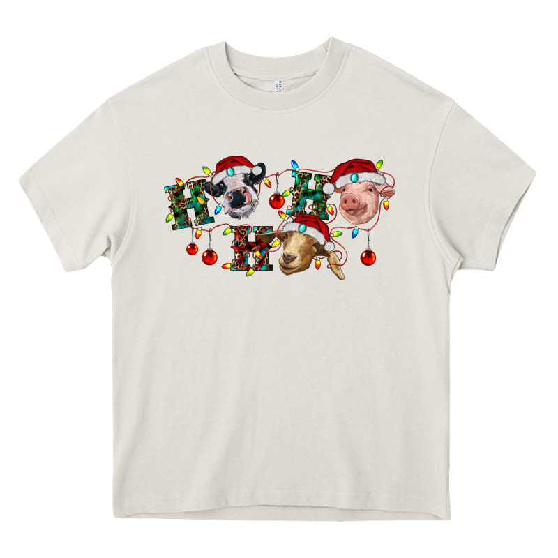 Hohoho Farm Animals Heavy Core Tee by RanaPortraitStore | Teevron