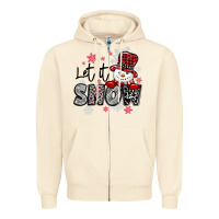 Sandshell let it snow sowman snowflake Zipper Hoodie - MaliasSmallBusiness