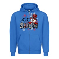 True Royal let it snow sowman snowflake Zipper Hoodie - MaliasSmallBusiness