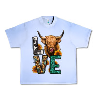 Grape Ice love long haired cow Urban Heavy Tee - Jasminsmagicworld