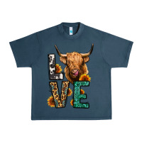 Midnight Navy love long haired cow Urban Heavy Tee - Jasminsmagicworld
