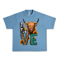 Pebble Blue love long haired cow Urban Heavy Tee - Jasminsmagicworld