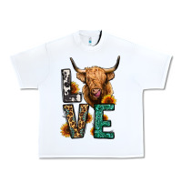 White love long haired cow Urban Heavy Tee - Jasminsmagicworld