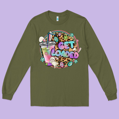 Get Loaded Rabbit And Easter Long Sleeve Tee Designed By Maliassmallbusiness