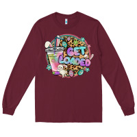 Burgundy get loaded rabbit and easter Long Sleeve Tee - MaliasSmallBusiness