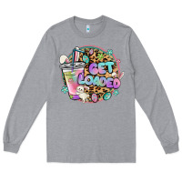 Heather Grey get loaded rabbit and easter Long Sleeve Tee - MaliasSmallBusiness