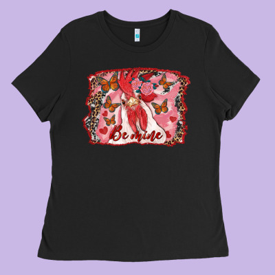 Be Mine Rooster Ladies Tee Designed By Ranaportraitstore
