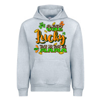 Heather Grey One lucky Mama St. Patrick's Day Urban Hoodie - CowGirlArtShop