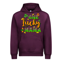 Mauve Wine One lucky Mama St. Patrick's Day Urban Hoodie - CowGirlArtShop