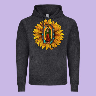 Our Lady Of Guadalupe Sunflower Vintage Hoodie Designed By Jahusdesignshop
