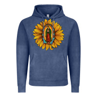 Vintage Denim our lady of guadalupe sunflower Vintage Hoodie - JahusDesignShop