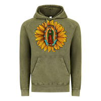 Vintage Olive our lady of guadalupe sunflower Vintage Hoodie - JahusDesignShop