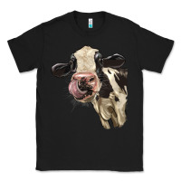 Black Cute Holstein Heifer Classic Tee - LillyAllenDesigns