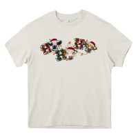 Cream hohoho christmas cows Heavy Core Tee - RanaPortraitStore