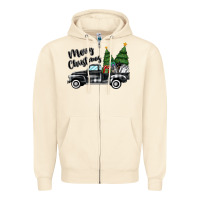 Sandshell merry christmas truck Zipper Hoodie - MaliasSmallBusiness