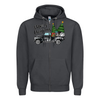 Smoke merry christmas truck Zipper Hoodie - MaliasSmallBusiness
