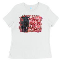 White you moo ve  me black angus Ladies Tee - RanaPortraitStore