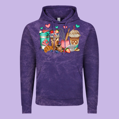 Baking Coffee Cups Vintage Hoodie Designed By Jasminsmagicworld