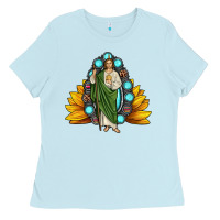 Baby Blue san judas gemstone sunflower Ladies Tee - JahusDesignShop