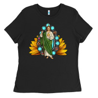 Black san judas gemstone sunflower Ladies Tee - JahusDesignShop