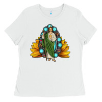 White san judas gemstone sunflower Ladies Tee - JahusDesignShop