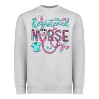 Heather Grey registered nurse rn Heavyweight Sweatshirt - BarkalooDesign