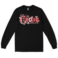 Black she is strong proverbs 31 25 Long Sleeve Tee - MaliasSmallBusiness