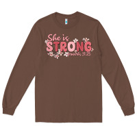 Chestnut she is strong proverbs 31 25 Long Sleeve Tee - MaliasSmallBusiness