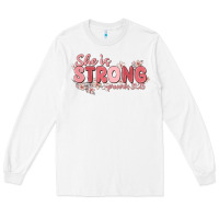White she is strong proverbs 31 25 Long Sleeve Tee - MaliasSmallBusiness