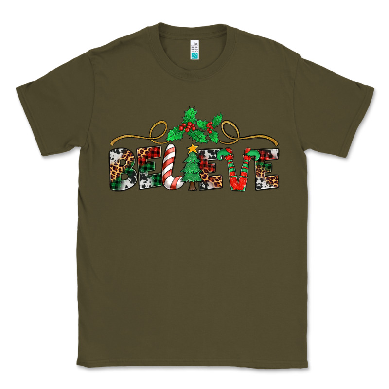 Believe Santa Claus Christmas Classic Tee by Jasminsmagicworld | Teevron