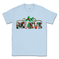 Dusty Blue believe santa claus christmas Classic Tee - Jasminsmagicworld