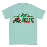 Seafoam believe santa claus christmas Classic Tee - Jasminsmagicworld