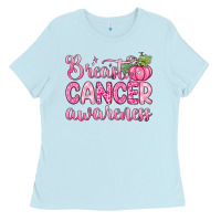 Baby Blue breast cancer awareness Ladies Tee - Zillion Design Studio